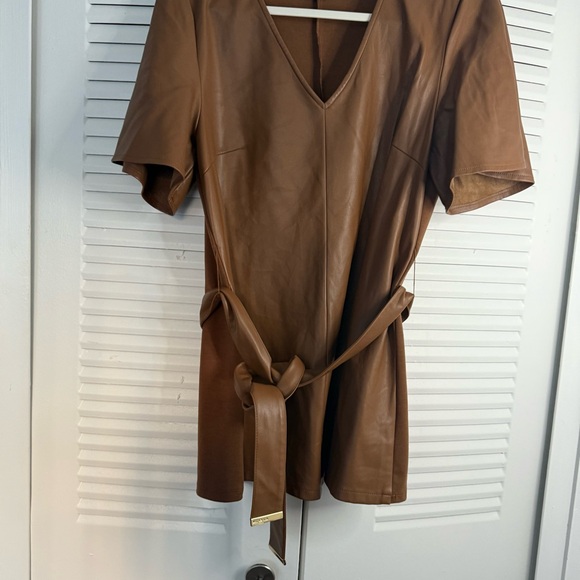 Marc New York Tan Leather top - Picture 3 of 4